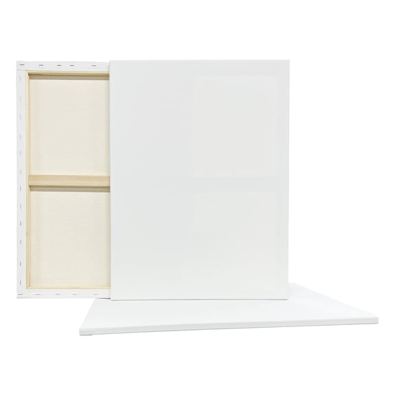 3 Count 18â€ x 24â€ Super Value Canvas by Artist's Loft Necessities - Acid Free Cotton Canvas for Paint - Acrylic - & Oils - 1 Pack