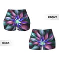 thumbnail image 5 of Picia Colored Abstract Printed Workout Shorts for Women Seamless Scrunch Butt Lifting High Waisted Yoga Gym Booty Running Moisture-wicking Short Pants-Large, 5 of 9