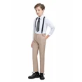 thumbnail image 3 of Wehilion Boys Suits 5 Piece Set Slim Colorful Formal Fit Khaki Kids Wedding Outfit Boys Dresswear Up Size 7Y (Toddler, Little Boys, Big Boys), 3 of 5