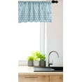 thumbnail image 3 of Ambesonne Moroccan Window Valance, Mosaic Pattern Repeating Glazed Zellige Art Stars Roman Inspirations, Curtain Valance for Kitchen Bedroom Decor with Rod Pocket, 54" X 12", Green Blue White, 3 of 3