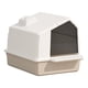thumbnail image 3 of Caja de arena portátil para gatos, baño, baño, gran espacio, a prueba de salpicaduras, cerrado con tapa, bandeja de arena para mascotas, para conejos, Marrón Yinane Bandeja de arena para gatos, 3 of 8