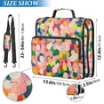 thumbnail image 2 of FORMRS Zipper Binder with Shoulder Strap 2-inch Ring 500 Sheet Capacity File Bag, Pink Colorful Circles, 2 of 5