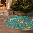 thumbnail image 5 of Sikiie Jungle Animals Nativity Christmas Tree Skirt, Jesus Christian Winter Holiday Tree Mat Decoration(30-48IN)48", 5 of 6