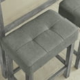 thumbnail image 6 of Jopath 4 Piece Bar Table Set with Power Outlet,Rustic Counter Height Bar Dining Table with 3 Upholstered Stools,Kitchen Table Set for Living Room, Dining Room, Game Room,Gray, 6 of 14