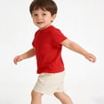 thumbnail image 2 of GiLiling Toddler T Shirts Cotton Summer Basic T Shirts Boys Girls Tee Undershirt Short Sleeve Crew Neck Shirt (Red, 6-9 Months), 2 of 4