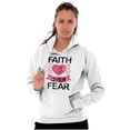 thumbnail image 4 of Faith Over Fear Breast Cancer Ribbon Hoodie Sweatshirt Women Brisco Brands X, 4 of 6
