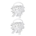 NIYANGLE 2pcs Heart Shaped Ring Bearer Box White Lace Satin Box ...