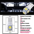 thumbnail image 4 of 5 bombillas LED para coche T10 W5W 194, luz de señal LED de 12 V 5050, luz blanca multicolor para el maletero del coche, luz de techo interior del coche, 4 of 5