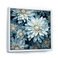 thumbnail image 2 of Designart "Blue Accents: The Beauty Of White And Blue Mums II" Chrysanthemums Floater Framed Canvas Art Print, 2 of 5