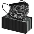 thumbnail image 1 of EcoNesxp Lace Printed Disposable Mask 3-layer Disposable Adult Mask, 1 of 5