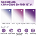 thumbnail image 4 of Sun Color Changing Puff Vinyl Heat Transfer - 10 Pcs 12X10Inch 3D Puff HTV Vinyl, 3 Colors Puff Heat Transfer Vinyl, 4 of 5