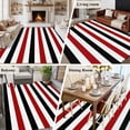 thumbnail image 5 of 6'x9' Area Rugs, Red Black Stripe Indoor Outdoor Area Rug for Living Room Bedroom, Farmhouse Watercolor Modern Geometric Washable Bathroom Rugs Kitchen Floor Carpet Mats Home Decor Aesthetic, 5 of 8