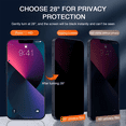 thumbnail image 4 of 8-Piece Privacy Screen Protector Set, 4 Camera Lenses, 4 iPhone 16 Pro Max 15/14/13/12/11 Protective Cases, Full Coverage 9H Tempered Glass for iPhone Screen - Ultimate Privacy and Protection., 4 of 5