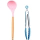 thumbnail image 1 of Juego de 2 piezas de silicona para utensilios de cocina, utensilios de cocina resistentes al calor con mango de madera, utensilio de cocina antiadherente, 1 of 5