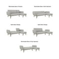 thumbnail image 4 of Novogratz Brittany Sectional Futon Sofa, Light Grey Linen, 4 of 18