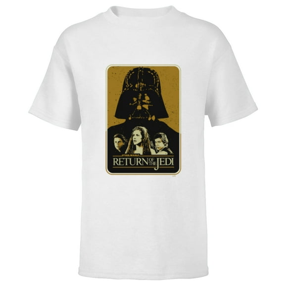 Star Wars Return of the Jedi Darth Vader - Short Sleeve T-Shirt for Kids - Customized-White
