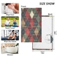 thumbnail image 6 of Yayeee 2 Pack Hand Towels for Bathroom 100% Cotton 16" x 28" Kitchen Towel, Dark Tartan Pattern, 6 of 7