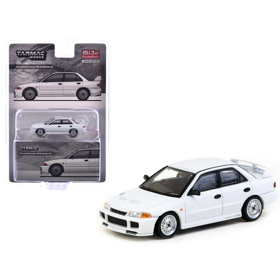 Mitsubishi Lancer RS Evolution III RHD (Right Hand Drive) White "Global64" Series 1/64 Diecast Model Car by Tarmac Works