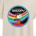 thumbnail image 3 of Peanuts - Snoopy Round Rainbow Space Badge - Women's Oversized T-Shirt, 3 of 6