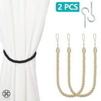 Luxtrada 4/2pcs Curtain Tiebacks Ropes Decorative Handmade Tie Backs Curtain Holdbacks Holders Cord for Window Sheer Drapes Indoor Outdoor