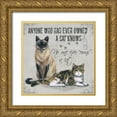 thumbnail image 1 of Phillips, Anita 15x15 Gold Ornate Wood Framed with Double Matting Museum Art Print Titled - Owns a Cat, 1 of 4