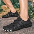 thumbnail image 2 of Lightweight Barefoot Shoes for Women Men Breathable Non Slip Athletic Footwear Wide Toe Box Water Shoes for Hiking Black Size 7, 2 of 9