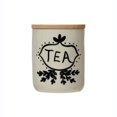 thumbnail image 4 of Storied Home Stoneware Jar with Bamboo Lid "Earl Grey Tea" 4-1/4" Round x 8-1/2"H, 4 of 5