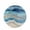 Blue, variant on Round Welcome Sign for Front Door, Blue Coastal Hanging Metal Farmhouse Wall Decor for Porch Entryway, Summer Beach Nautical Abstract Art Decoration for Holiday Housewarming Gift, 12 in