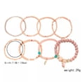 thumbnail image 2 of GKNET 8Pcs/Set Boho Multilayer Crystal Bangle Beaded Bracelet Women Jewellery Gift New-Pink, 2 of 6