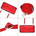 thumbnail image 6 of for iPhone 7 / 8 / SE 2022 & 2020 Slim Case with Card Holders and Strap for Women, iPhone 7/ 8/SE 2022 & 2020 Phone Case Wallet PU Leather Kickstand RFID Blocking Flip Shockproof Wallet Case - Red, 6 of 11