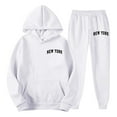 thumbnail image 2 of Men's Casual Hoodie Sweat Suit Set, Loose Fit Printed Pullover Hooded Sweatshirt with Jogger Pants for Autumn Winter Daily Wear, 2-Piece Gym Workout Tracksuit, 2 of 4