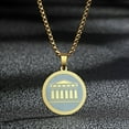 thumbnail image 2 of Acropolis Necklace Stainless Steel Pendant Ancient Greek Charm Jewelry, 2 of 5