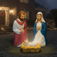 thumbnail image 2 of Union Products 74150 3-Piece LED Nativity Set Blow Mold Outdoor Christmas Decoration, 2 of 7