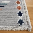thumbnail image 3 of SAFAVIEH Marrakesh Dallas Geometric Polyester Runner Rug, Grey/Blue Rust, 2'2" x 8', 3 of 8