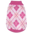 thumbnail image 1 of Argyle Style Ribbed Fashion Pet Sweater, 1 of 1