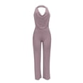 thumbnail image 4 of Lenpel Women's Jumpsuits Elegant Cowl Neck Sleeveless Sequins Overalls Party Clubwear Full Length Rompers, 4 of 4
