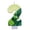 A002- Style B, variant on Number 2 Candle, Dinosaur Candle, Glitter Coated, 3.5 in Tall, Dinosaur Birthday, Decorations, Gold Party Decorations, Cake Topper, 1 Pc
