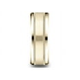 thumbnail image 5 of Benchmark� 14 Karat Gold 8mm Comfort-fit Drop Bevel Satin Finish Milgrain Design Wedding Band Ring, 5 of 9