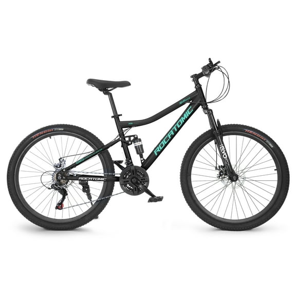 Rocatomic Bicicleta De Montaña Aria R26 21v Cambios Shimano Sl-tx30-ln Frenos De Mecánicos Doble Suspensión (negro)