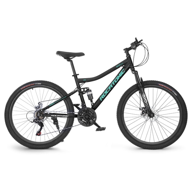 Rocatomic Bicicleta De Montaña Aria R26 21v Cambios Shimano Sl-tx30-ln Frenos De Mecánicos Doble Suspensión (negro)
