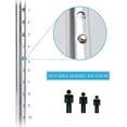 thumbnail image 2 of Walking Stick Non Slip Quad Cane Telescoping Height Adjustable 6689 Cm Four Feet Elderly Crutch, 2 of 5