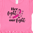 thumbnail image 3 of Inktastic Breast Cancer Awareness Her Fight is our fight Girls Toddler Dress, 3 of 4
