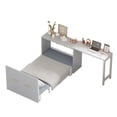 thumbnail image 6 of MODERNLUXE Twin Size Murphy Bed with Rotable Desk,Murphy Cabinet Chest Dresser Bed with Foldable Cushion for Guest Room,Small Space,Gray, 6 of 7