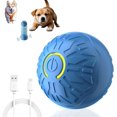 thumbnail image 2 of USB Rechargeable Interactive Vibrating Bouncing Ball for Small Dogs & Cats - 2.1 Inch Blue Pet Toy with Automatic Rolling/Shaking Modes, Bite-Resistant TPR Material, Relieves Boredom & Promotes, 2 of 6