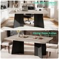 thumbnail image 6 of M optimized 63" Wooden Dining Table for 6-8 People, Kitchen Table with Extra Thickened Tabletop & Heavy Duty Base Legs, Modern Rectangular Dinner Table for Kitchen, Conference Room, Home, 6 of 7