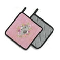 thumbnail image 2 of Carolines Treasures CK4233PTHD Grey Standard Poodle Pink Flowers Pair of Pot Holders 7.5HX7.5W multicolor, 2 of 4