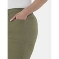 thumbnail image 4 of JMS Just My Size by Hanes Women's Plus Snap Hem Pull On Cropped Pants, 23" Inseam, Sizes 0X-4X, 4 of 5
