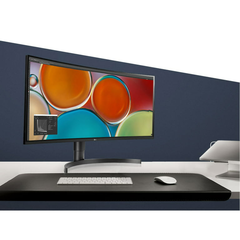 LG 34WN80C-B UltraWide Monitor 34” 21:9 Curved WQHD (3440 x 1440) IPS  Display, USB Type-C (60W PD) , sRGB 99% Color Gamut, 3-Side Virtually  Borderless