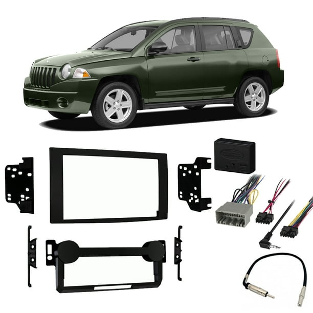 Jeep Compass 20072008 Double DIN Stereo Harness Radio Install Dash Kit
