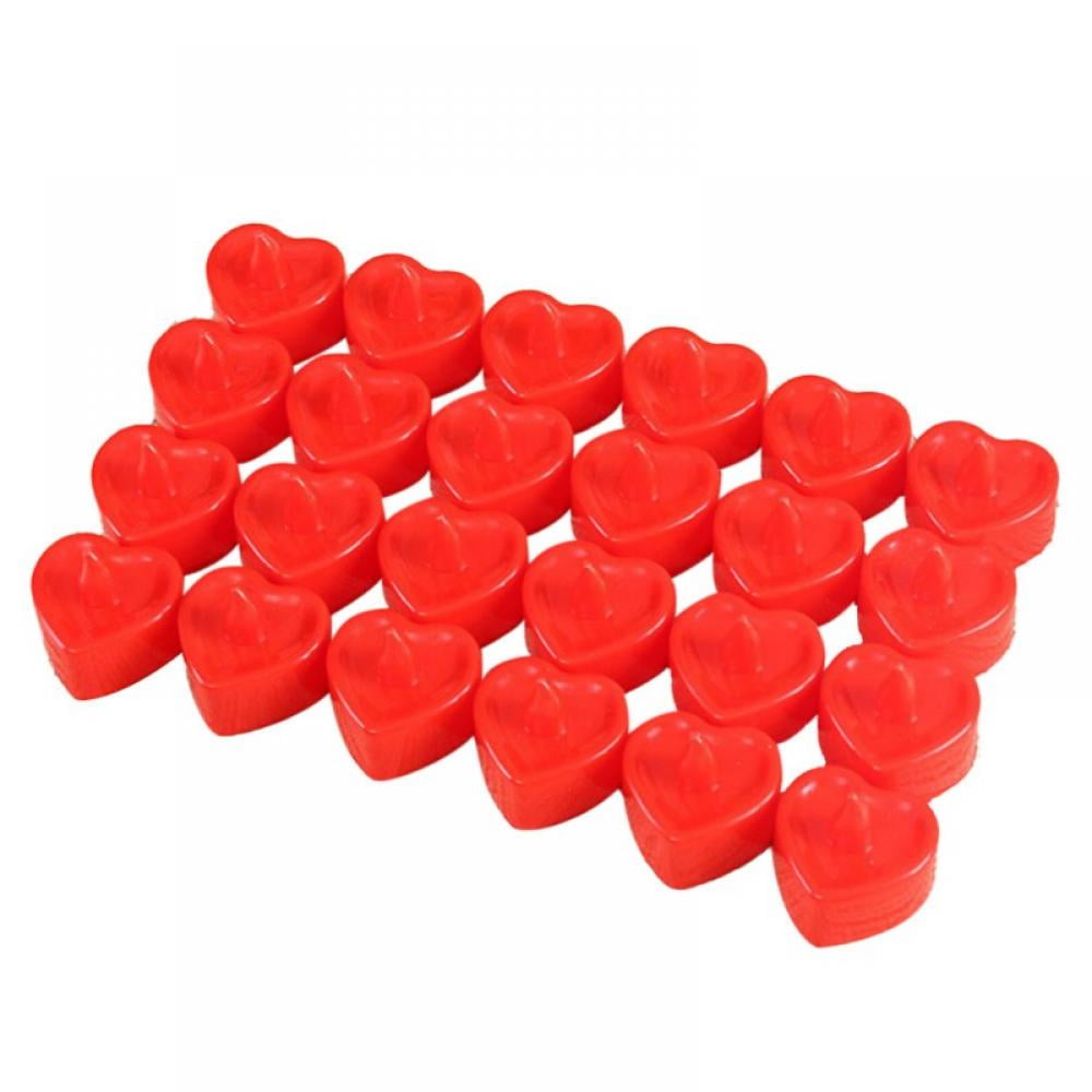 Red Flameless Votive Candles,Battery Operated LED Tea Lights, 24 Pack ...